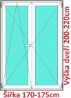 Dvoukřídlé balkonové dveře OS+O SOFT 170-175x200-220cm